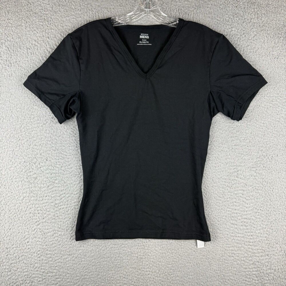 SPANX Men’s Sculpt Seamless V-Neck Compression Shirt Size XL Structured Tee